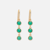 Ohrringe Charlotte Green Onyx - Fleurs des Prés