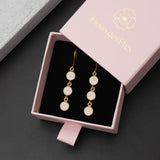 Ohrringe Charlotte Moonstone Gold - Fleurs des Prés