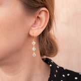 Ohrringe Charlotte Moonstone Gold - Fleurs des Prés