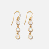 Ohrringe Charlotte Moonstone Gold - Fleurs des Prés