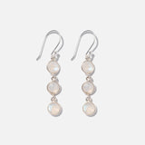 Ohrringe Charlotte Moonstone Silber - Fleurs des Prés