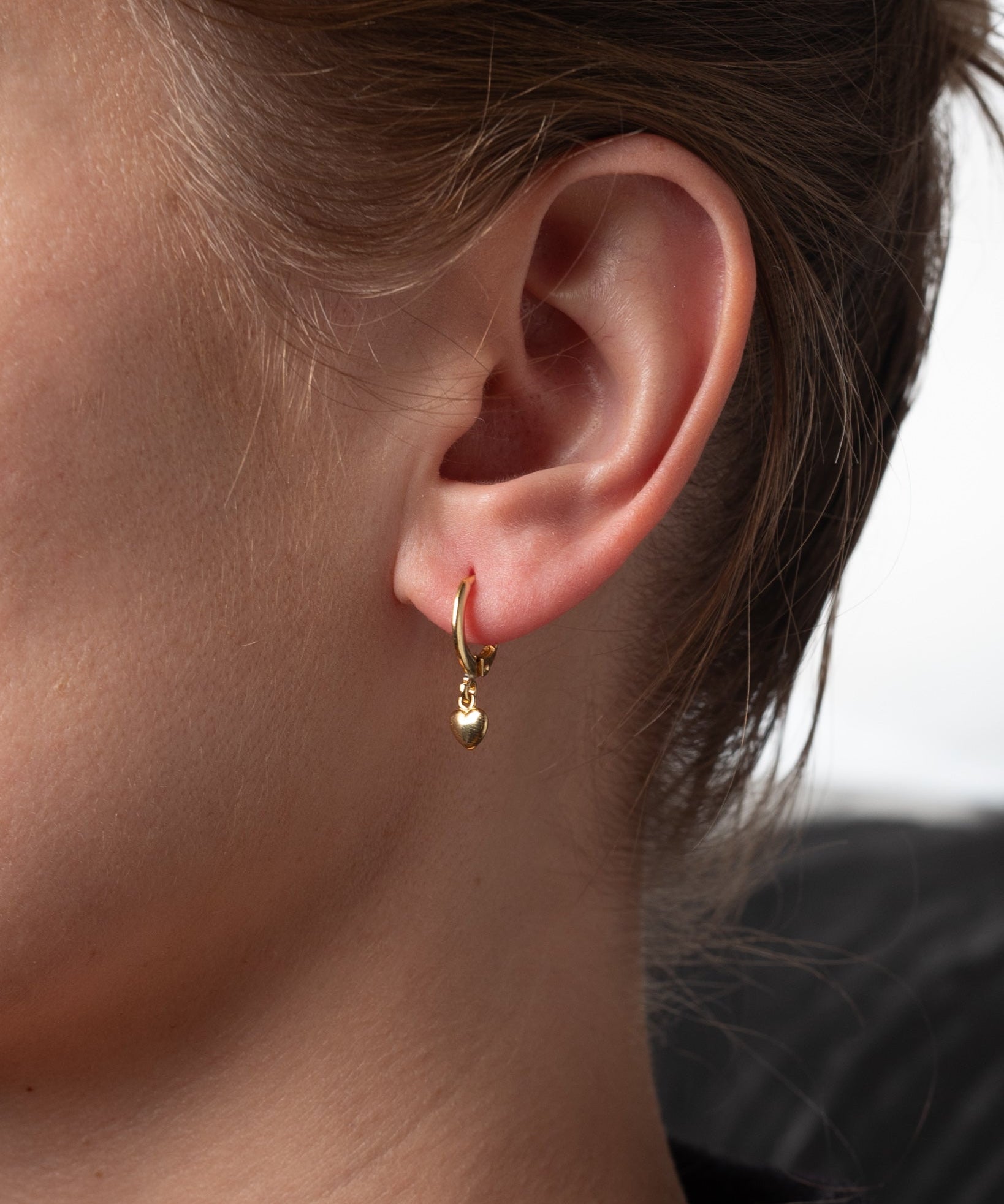 Ohrringe Cœur mit Mini Herz - Fleurs des Prés Jewelry
