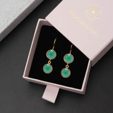 Ohrringe Eloise Green Onyx - Fleurs des Prés