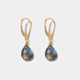 Ohrringe Lilou Labradorite Gold - Fleurs des Prés Jewelry