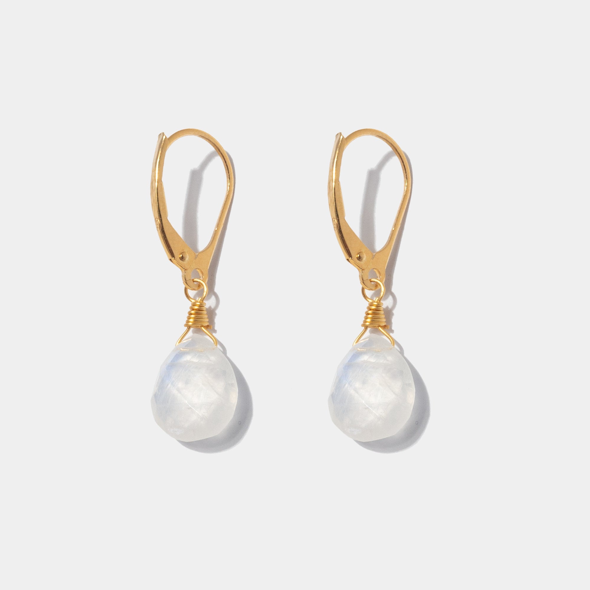 Ohrringe Lilou Moonstone Gold - Fleurs des Prés Jewelry