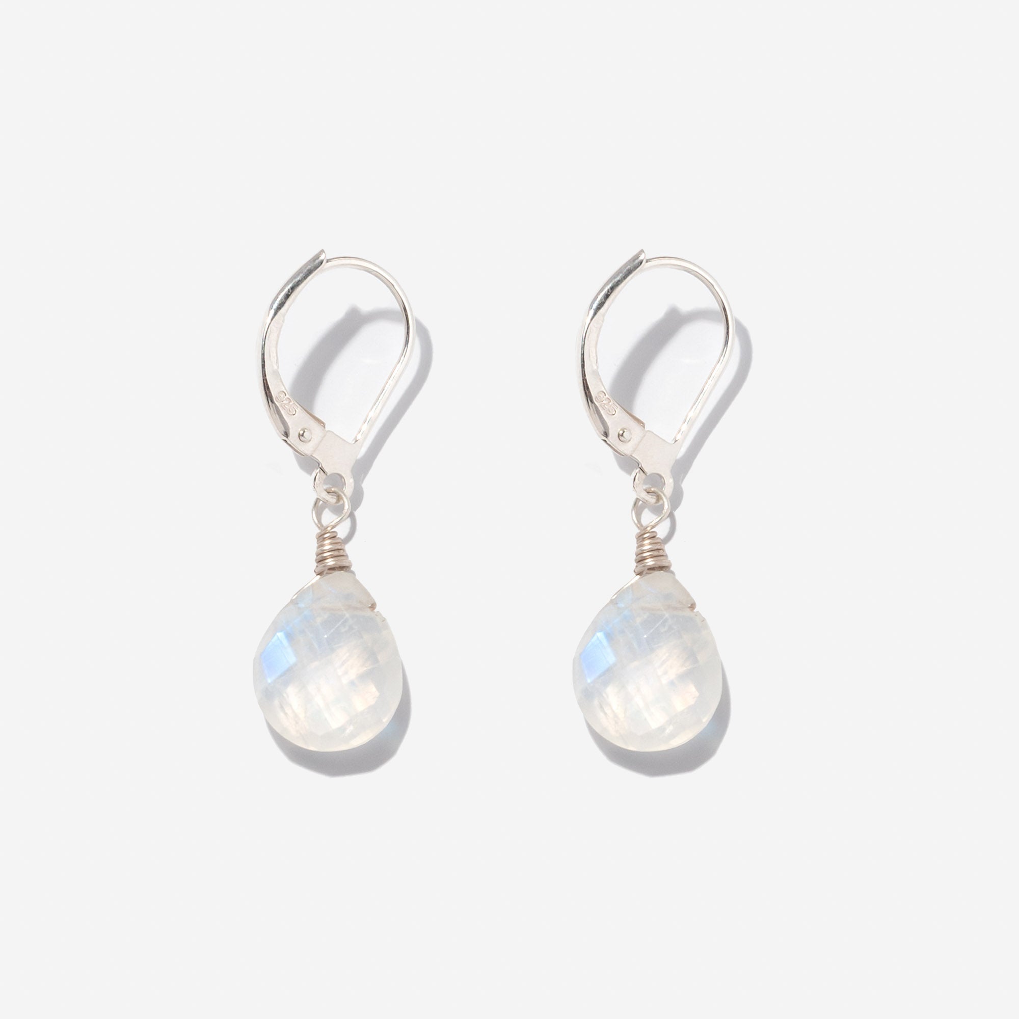 Ohrringe Lilou Moonstone Silber - Fleurs des Prés