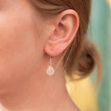 Ohrringe Lilou Rosé Quarz Silber - Fleurs des Prés