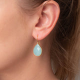 Ohrringe Lola Aqua Chalcdeon - Fleurs des Prés