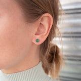 Ohrstecker Charlotte Green Onyx - Fleurs des Prés