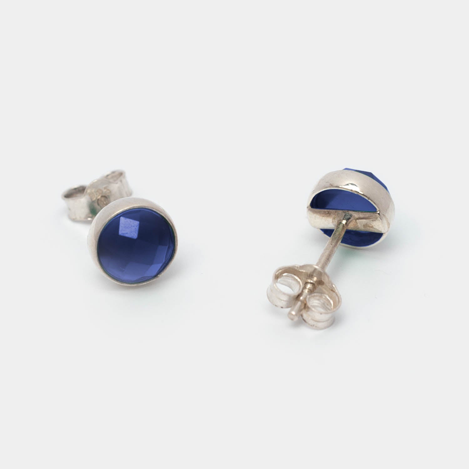 Ohrstecker Charlotte Lapislazuli Silber - Fleurs des Prés Jewelry