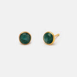 Ohrstecker Dinah Circle Malachit - Fleurs des Prés