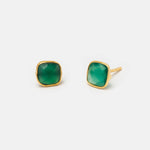 Ohrstecker Dinah Square Grüner Onyx - Fleurs des Prés