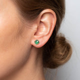 Ohrstecker Dinah Square Grüner Onyx - Fleurs des Prés