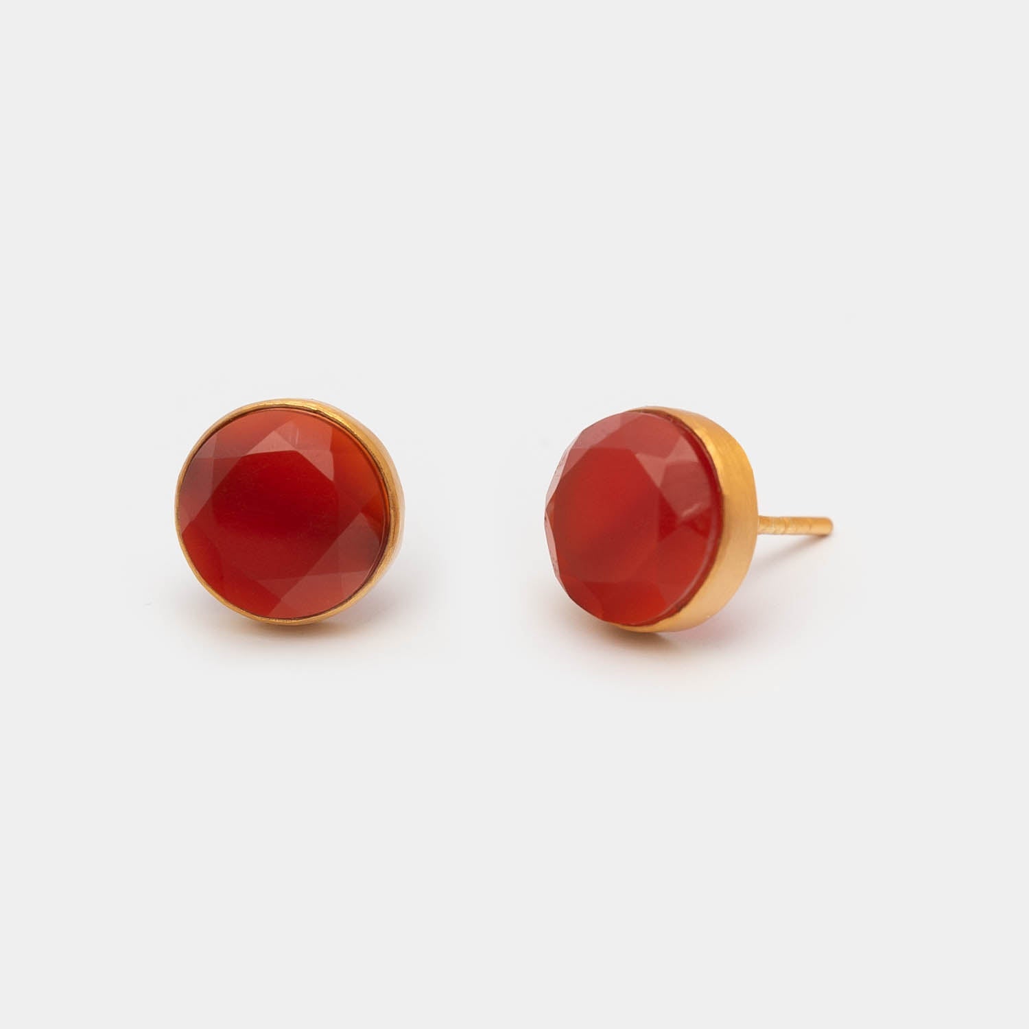 Ohrstecker Eloise Red Onyx - Fleurs des Prés Jewelry