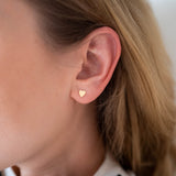 Ohrstecker Mini Heart 14 Karat Gold - Fleurs des Prés