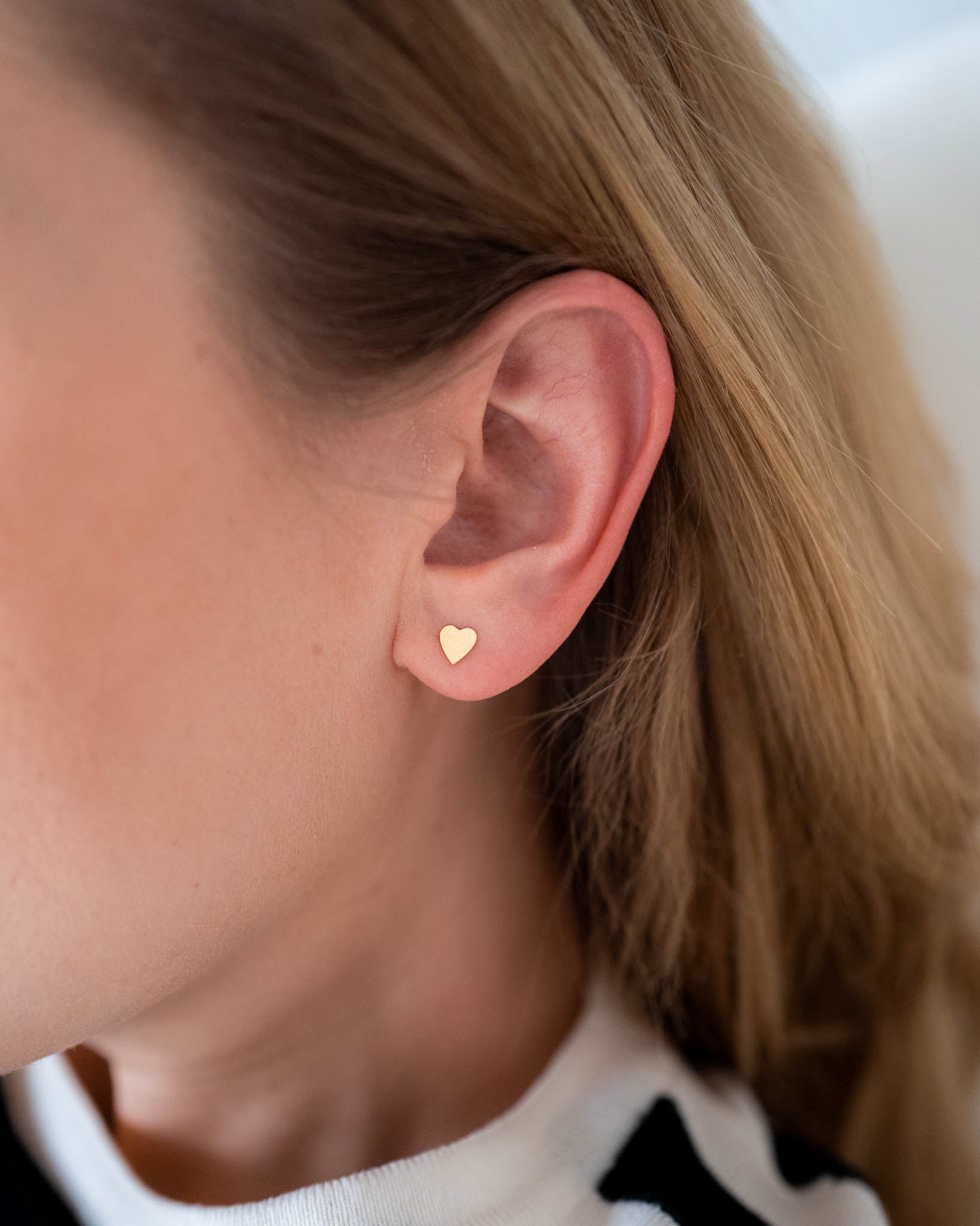 Ohrstecker Mini Heart 14 Karat Gold - Fleurs des Prés