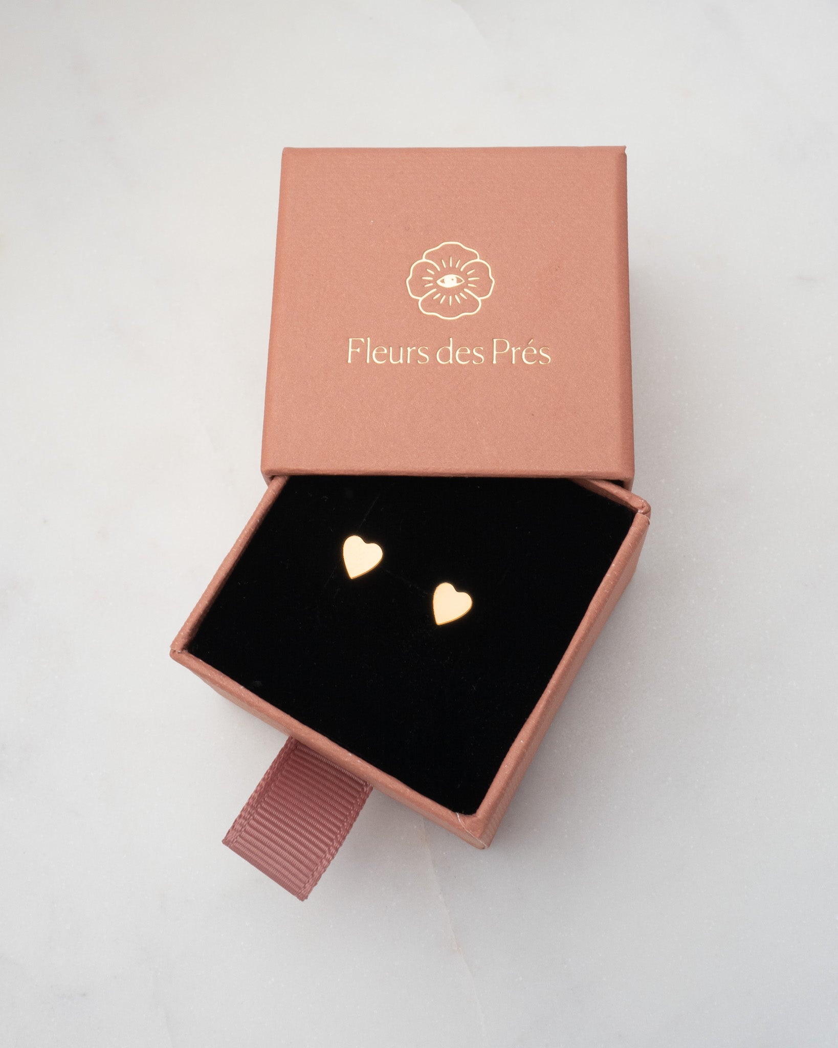 Ohrstecker Mini Heart 14 Karat Gold - Fleurs des Prés Jewelry