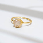 Ring Aline Circle Rose Chalcedony - Fleurs des Prés