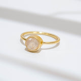 Ring Aline Circle Rose Chalcedony - Fleurs des Prés