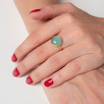 Ring Cher Sea Blue Chalcedon - Fleurs des Prés Jewelry