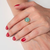Ring Cher Sea Blue Chalcedon - Fleurs des Prés Jewelry