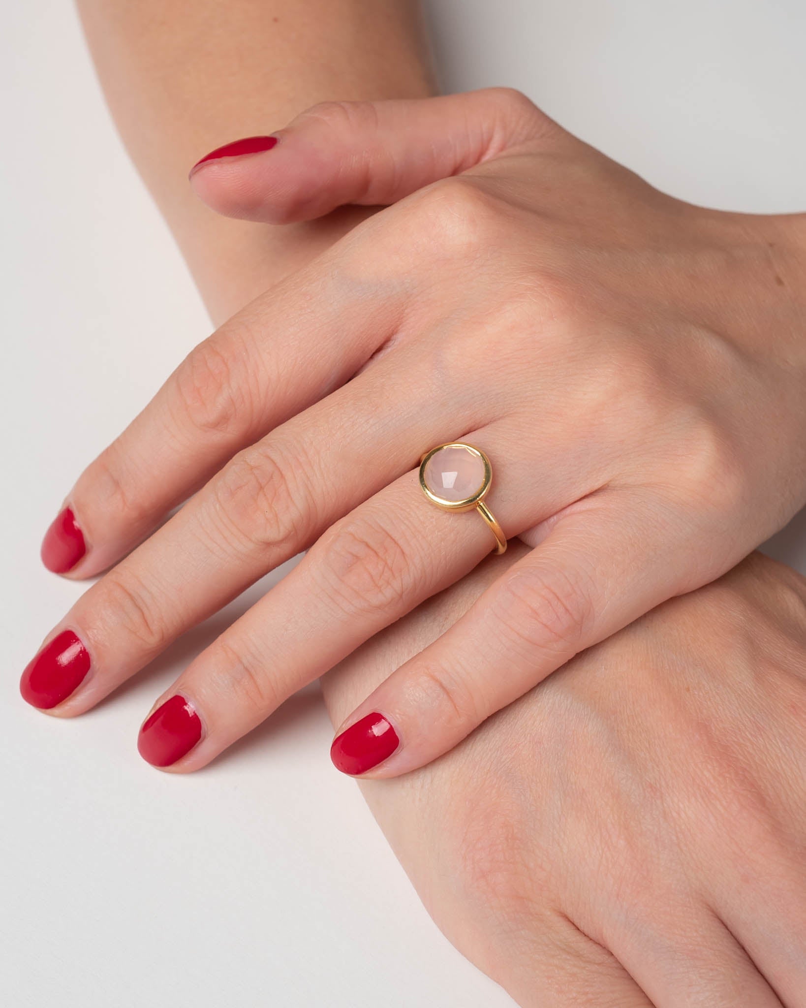 Ring Coco Rosenquarz - Fleurs des Prés