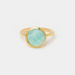 Ring Coco Sea Blue Chalcedon - Fleurs des Prés