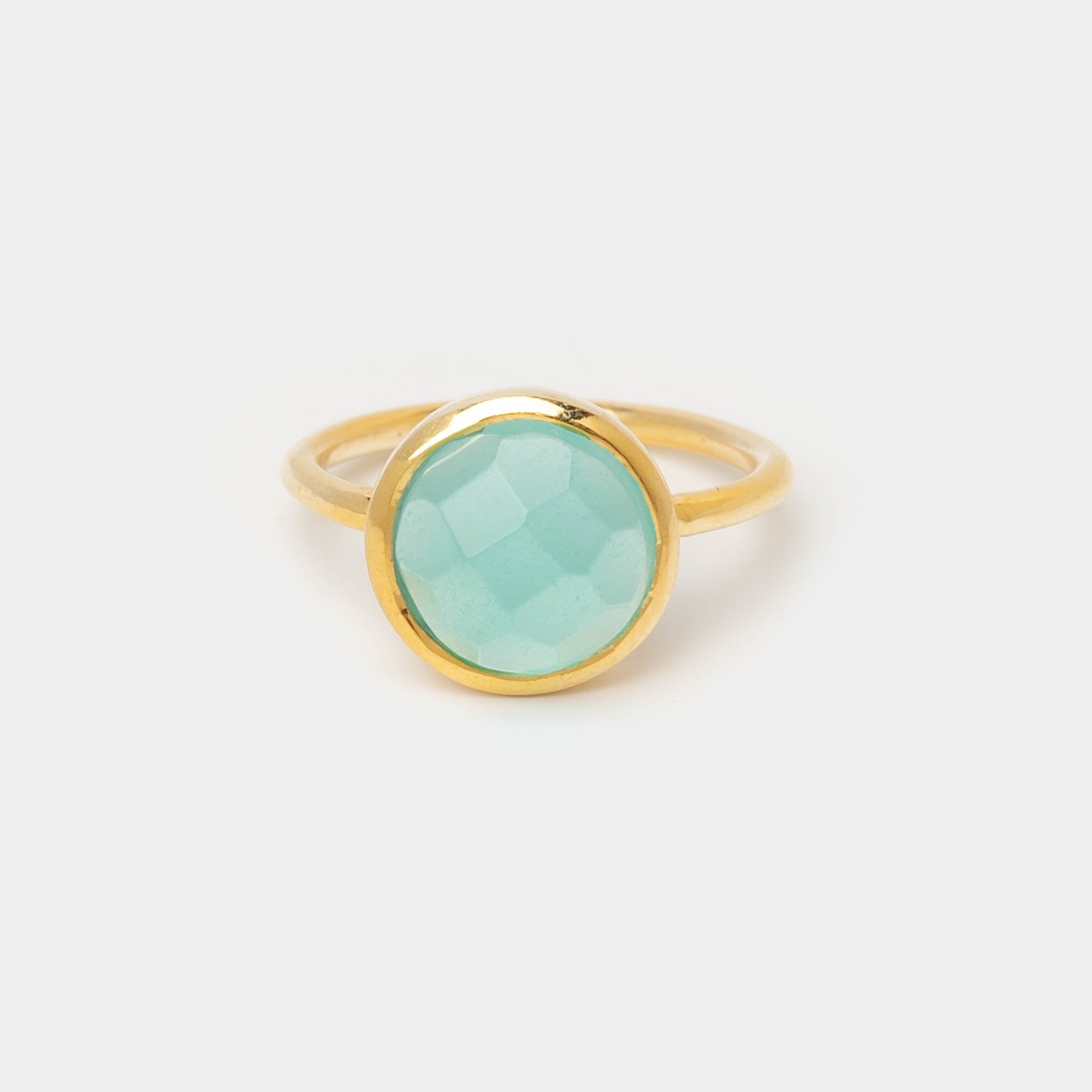 Ring Coco Sea Blue Chalcedon - Fleurs des Prés