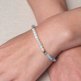 Armband Cécile mit Aquamarin und Süßwasserperlen