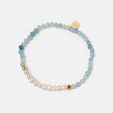 Armband Cécile mit Aquamarin und Süßwasserperlen