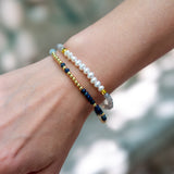 Armband Cécile mit Labradorit und Süßwasserperlen