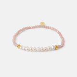 Armband Cécile mit Rosa Opal und Süßwasserperlen