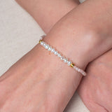 Armband Cécile mit Rosa Opal und Süßwasserperlen