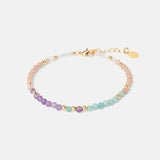 Armband Céleste mit Mondstein, Sonnenstein, Amethyst und Amazonit