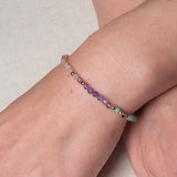 Armband Céleste mit Mondstein, Sonnenstein, Amethyst und Amazonit