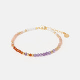 Armband Céleste mit Mondstein, Sonnenstein, Amethyst und Granat