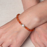 Armband Clio mit Karneol und Mondstein