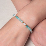 Armband Cosette mit Amazonit und Perlen