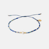 Armband Gala mit Perle und Seed-Beads blau