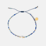 Armband Gala mit Perle und Seed-Beads blau