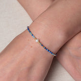 Armband Gala mit Perle und Seed-Beads blau