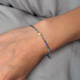 Armband Gala mit Perle und Seed-Beads blau