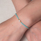 Armband Gala mit Perle und Seed Beads türkis