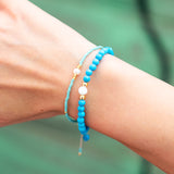 Armband Gala mit Perle und Seed Beads türkis