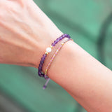 Armband Gigi mit Amethyst und Pinkem Turmalin