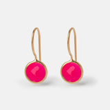 Ohrhänger Lille Hot Pink Chalcedon
