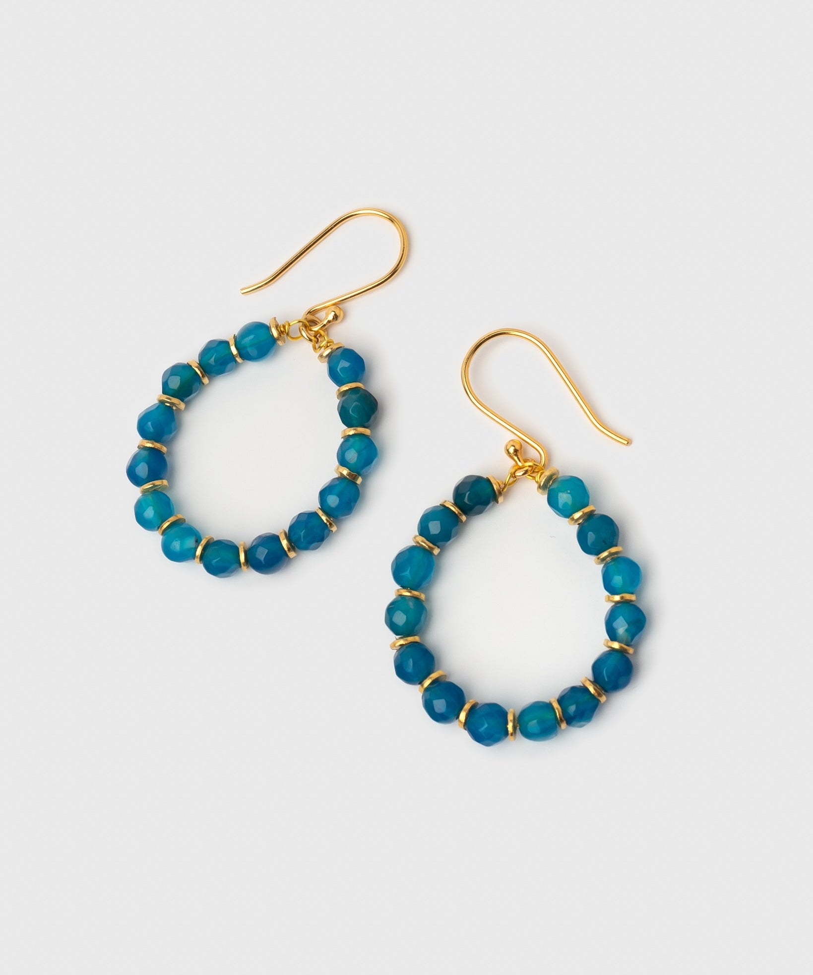 Ohrhänger Journey mit blauem Achat - Fleurs des Prés Jewelry