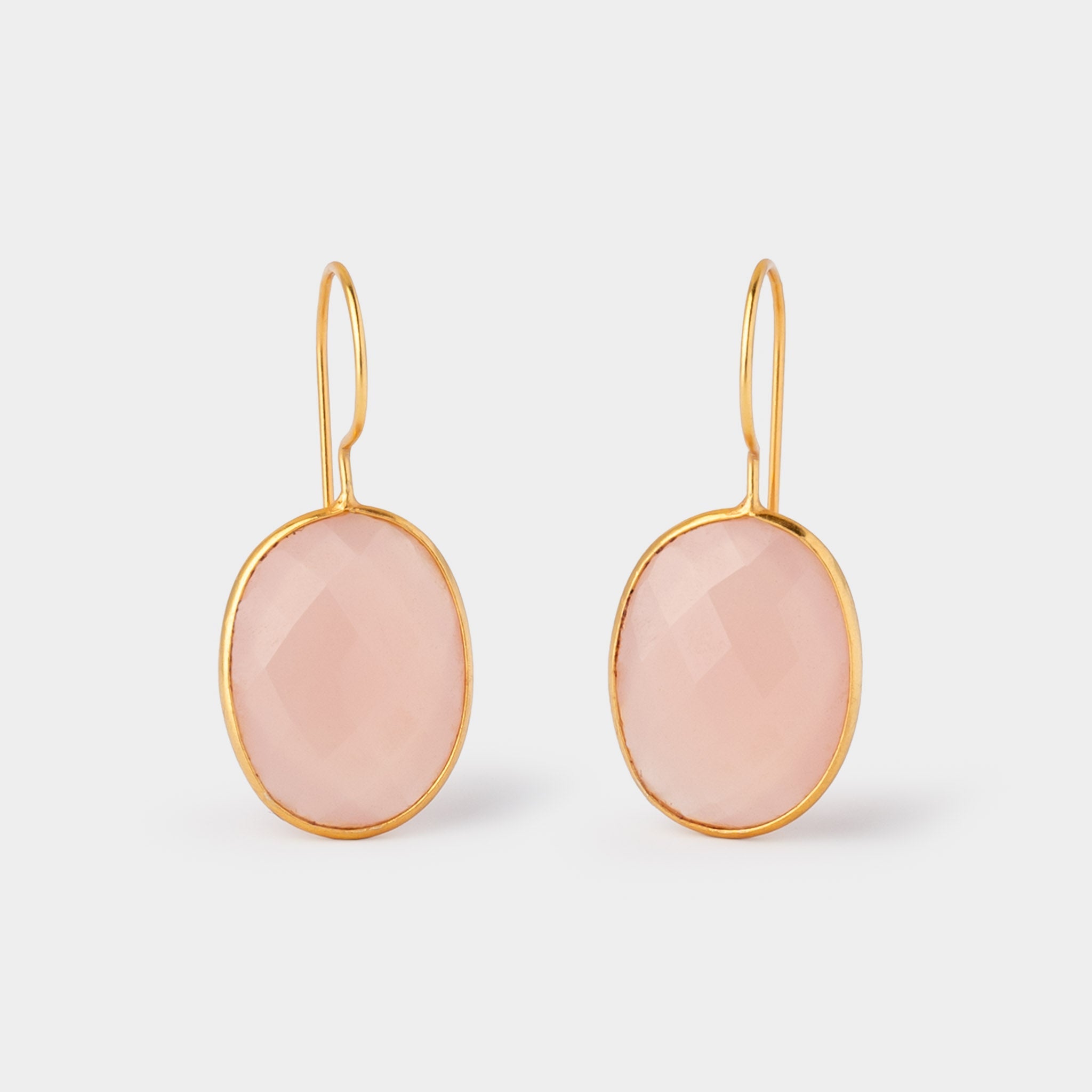 Ohrringe Leonor Pink Chalcedony - Fleurs des Prés Jewelry