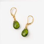 Ohrringe Lilou Peridot Quarz Gold - Fleurs des Prés Jewelry