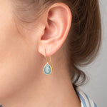 Ohrringe Lisette Aquamarin Quarz - Fleurs des Prés Jewelry